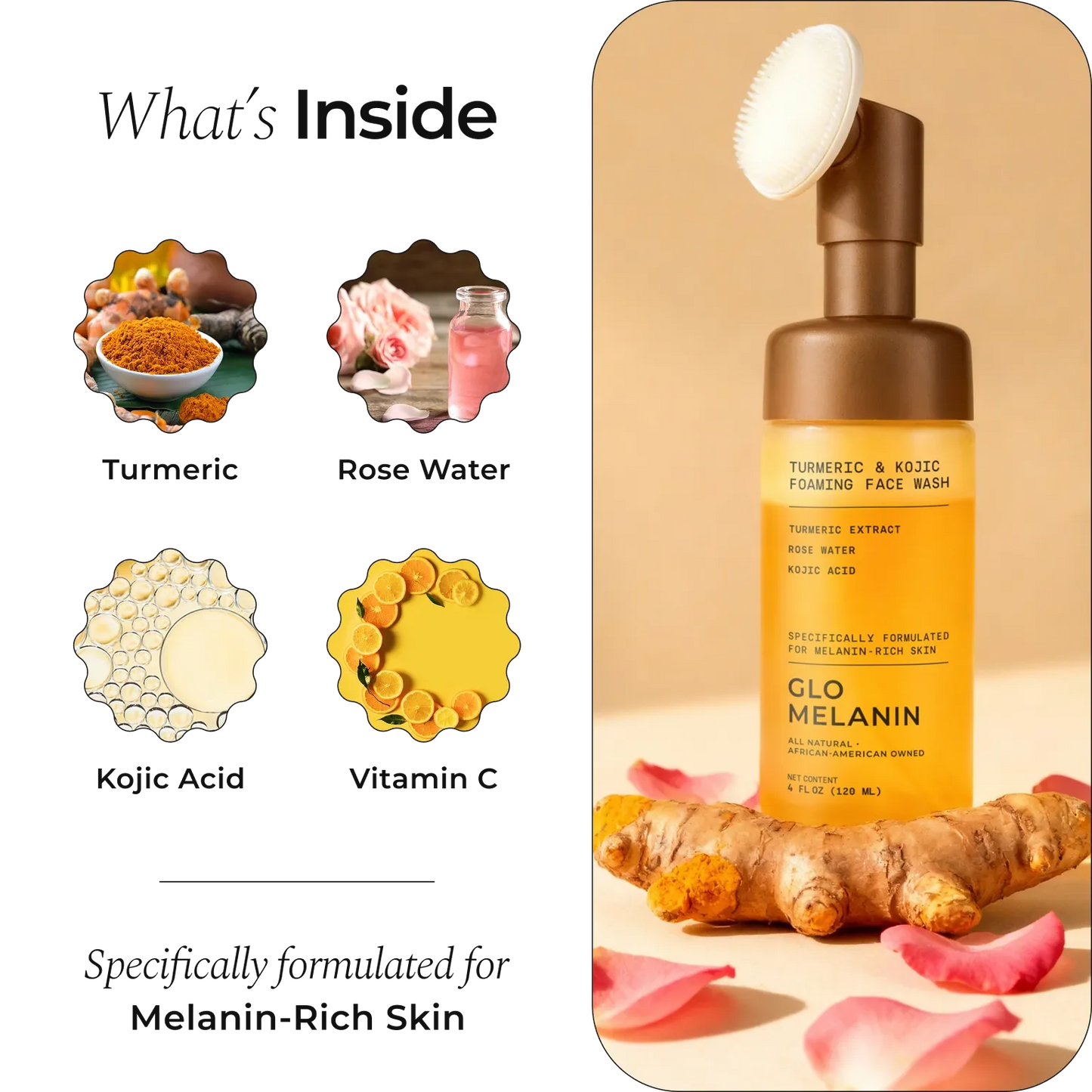 Turmeric and Kojic Foaming Face Wash