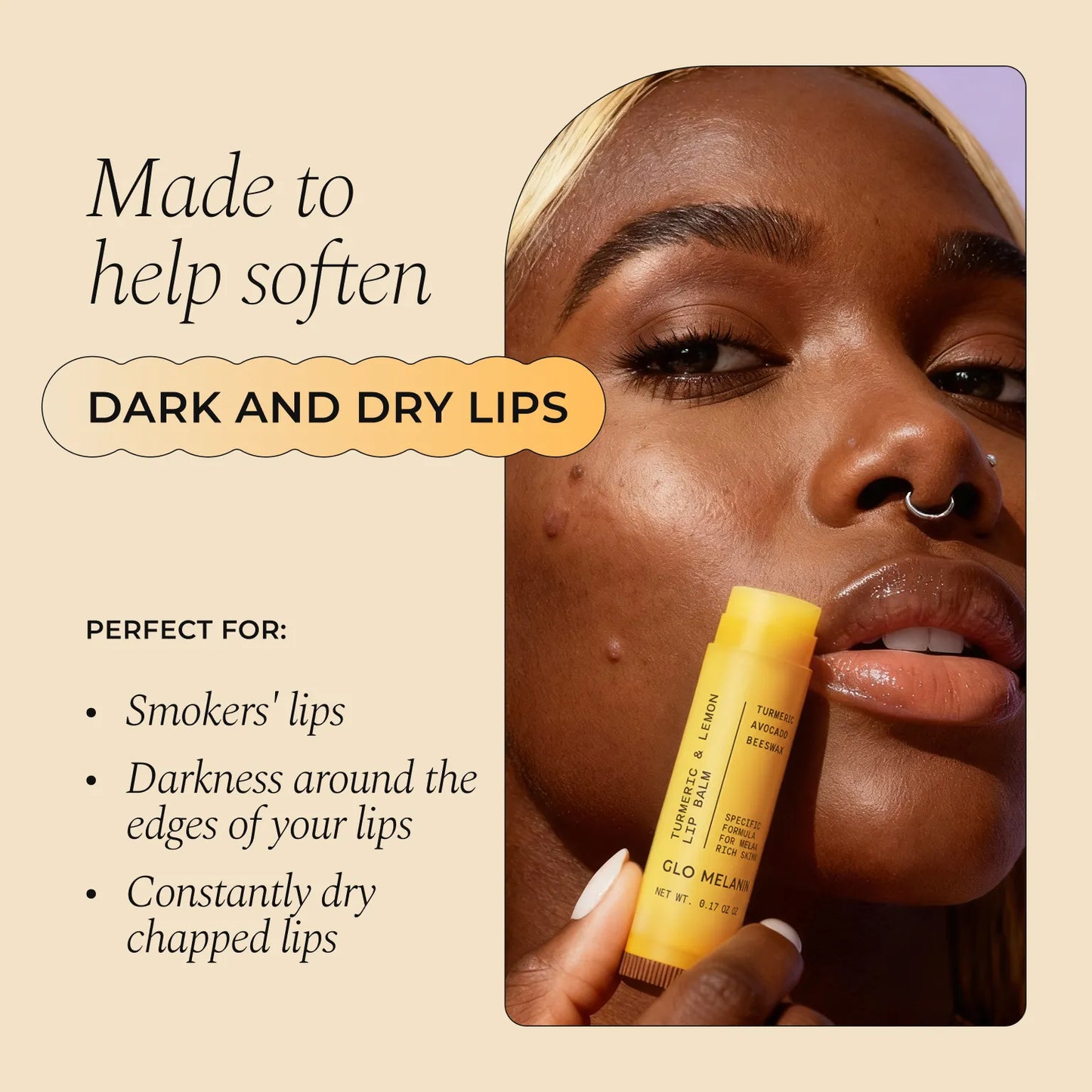 Turmeric and Lemon Lip Balm (for Dark Lips)